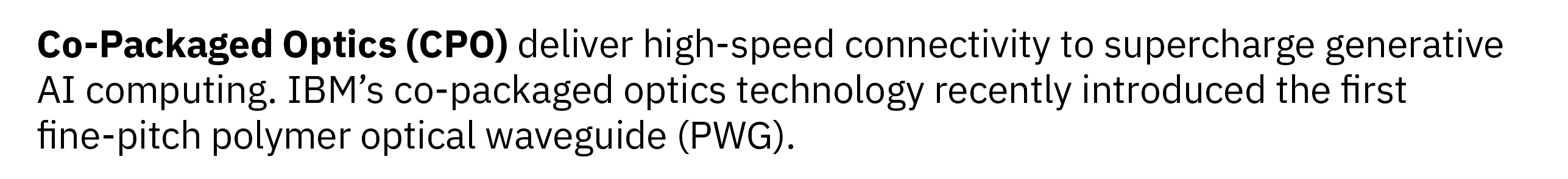 IBM CPO Description