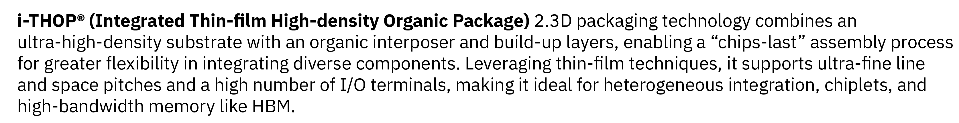 IBM i-THOP Description